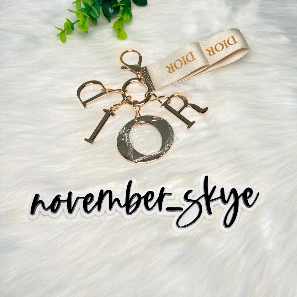 Dior Gold Letter Keychain/Bag‎ Charm